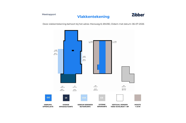 Plattegrond - Marsweg 8, 6941 BJ Didam - Vlakkentekening Marsweg 8 te Didam (002).png